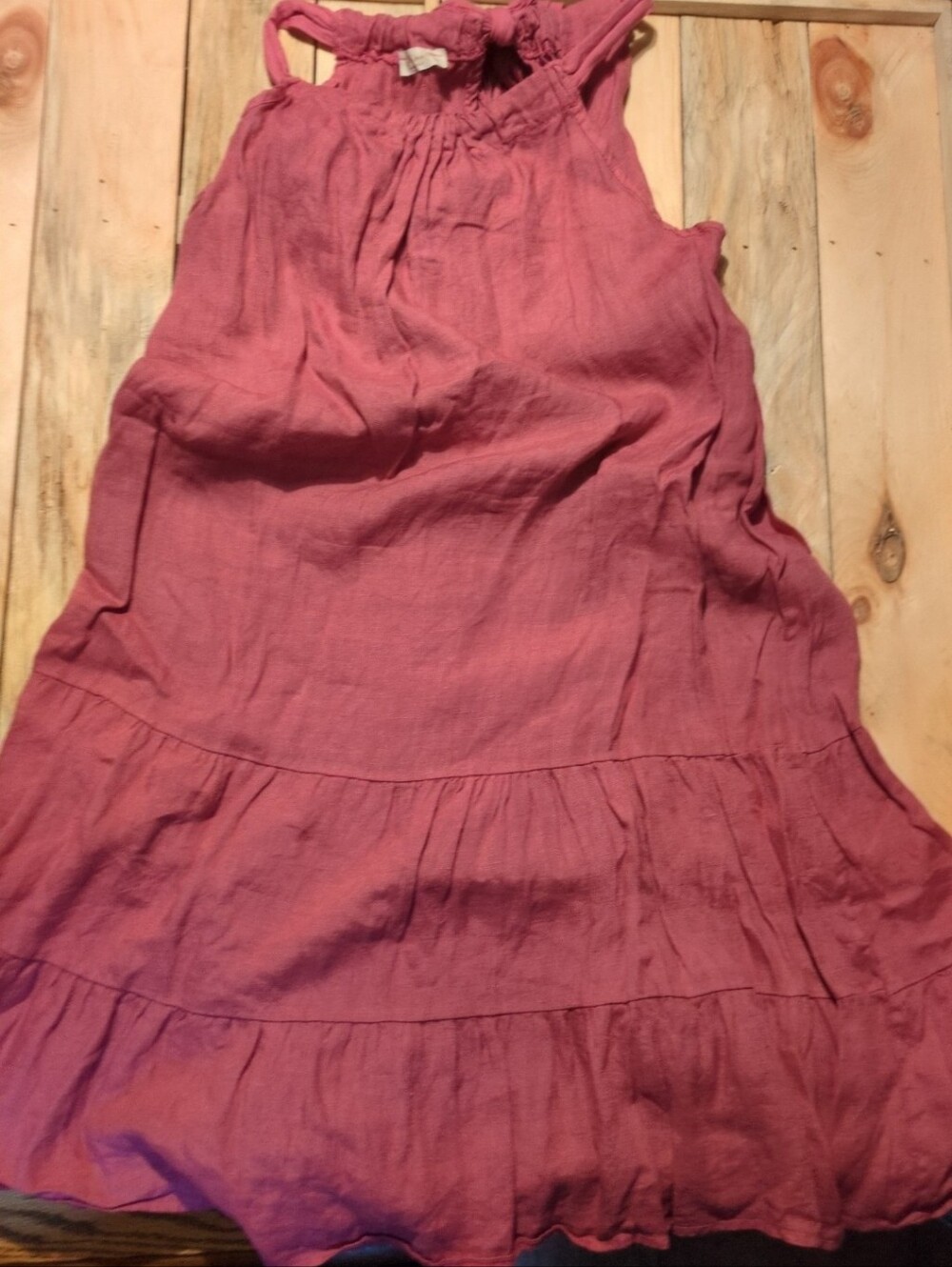 Bella umbra linen tiered ruffle dress
